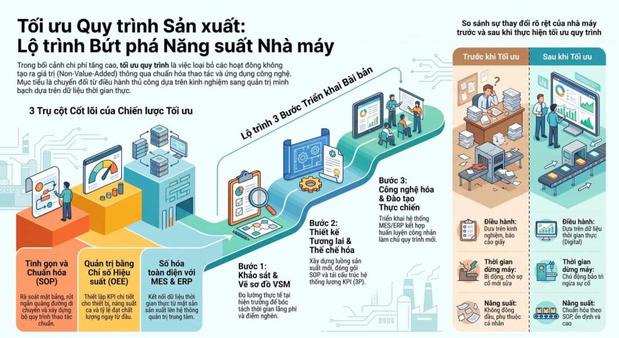 Tối ưu quy trình sản xuất: Bí quyết nâng cao năng suất nhà máy