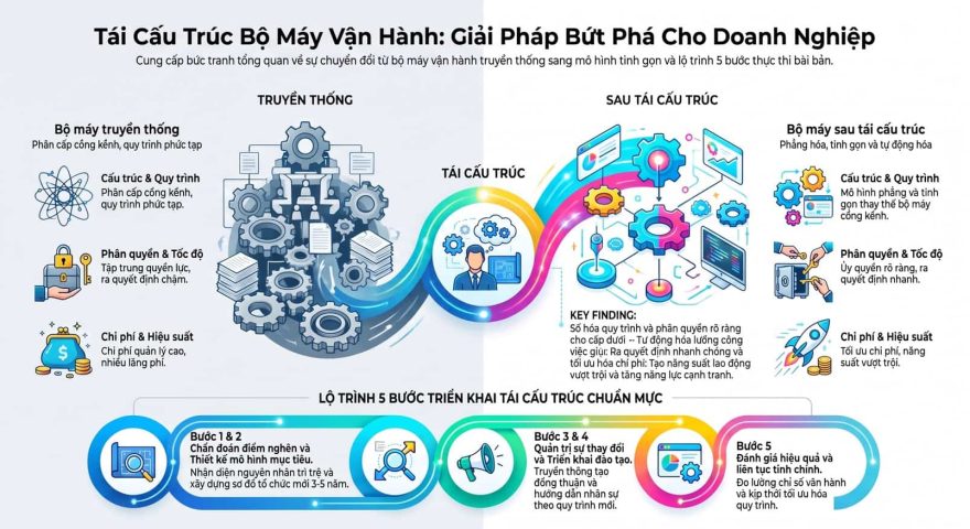 Tái cấu trúc bộ máy vận hành: Giải pháp bứt phá cho doanh nghiệp
