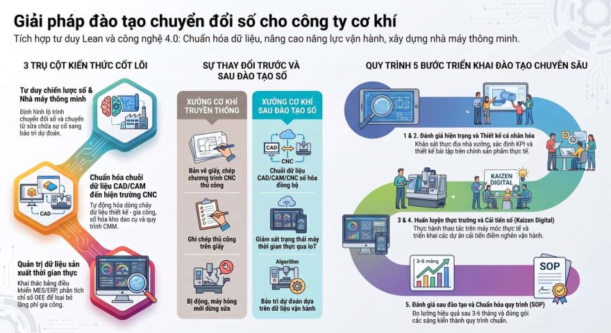 Giải pháp đào tạo chuyển đổi số cho công ty cơ khí