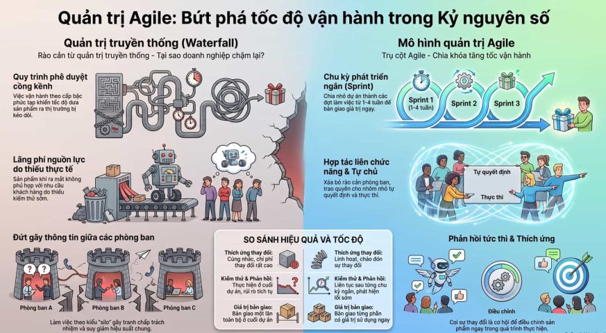 Mô hình quản trị Agile giúp doanh nghiệp tăng tốc độ vận hành