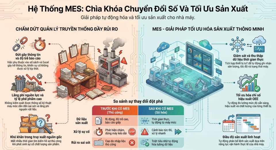 Hệ thống MES cho nhà máy: Giải pháp tự động hóa và tối ưu sản xuất