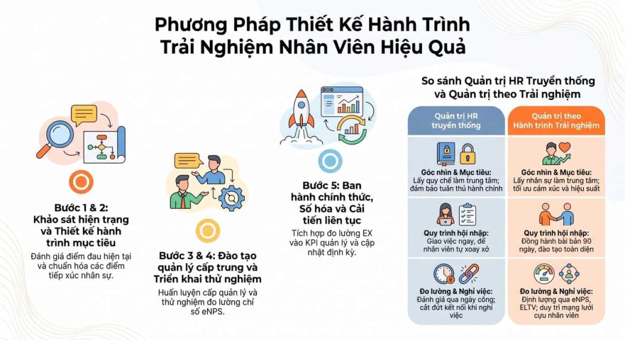 Phương pháp thiết kế hành trình trải nghiệm nhân viên hiệu quả