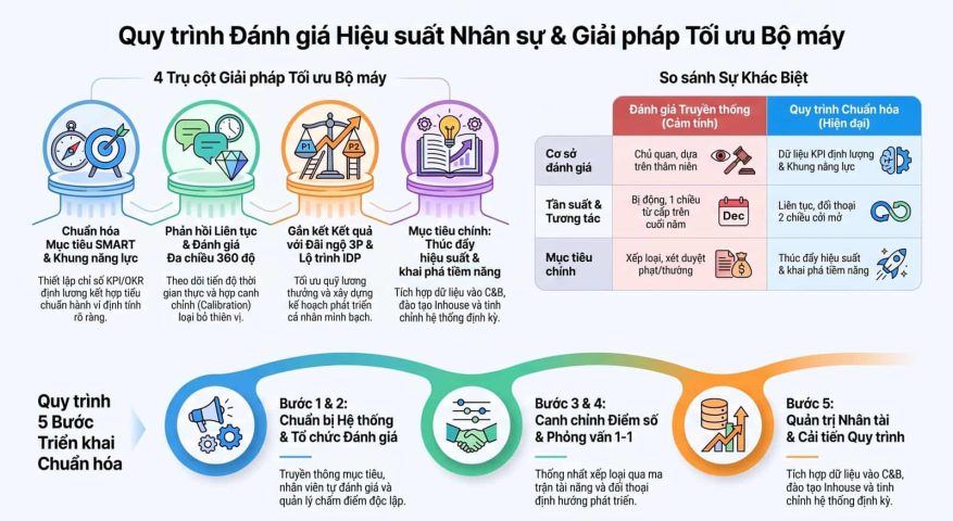 Quy trình đánh giá hiệu suất nhân sự và giải pháp tối ưu bộ máy