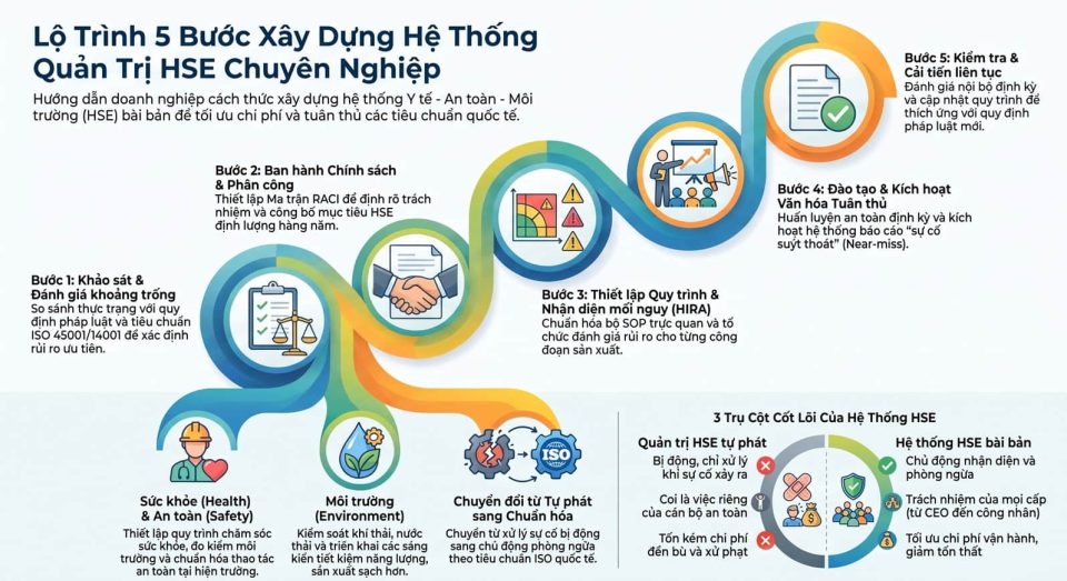 Quy trình xây dựng hệ thống quản trị HSE bài bản