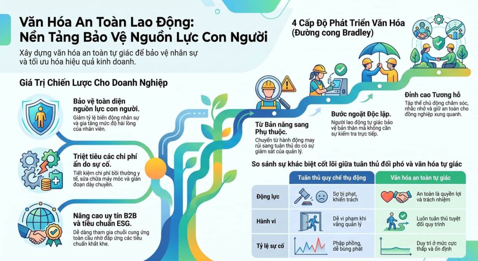 Xây dựng văn hóa an toàn lao động giúp bảo vệ nguồn lực con người