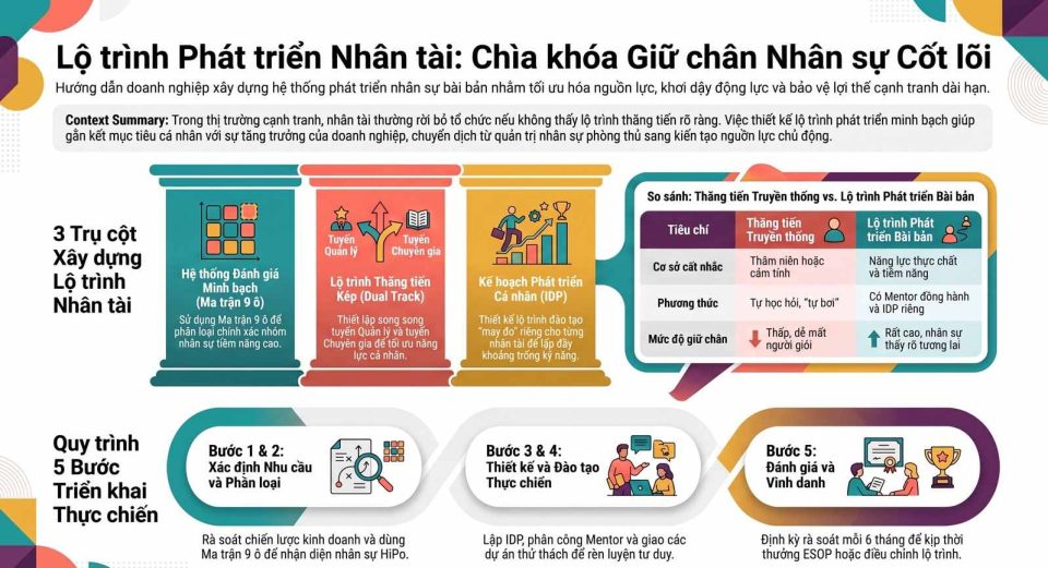 Lộ trình phát triển nhân tài và chiến lược giữ chân nhân sự cốt lõi