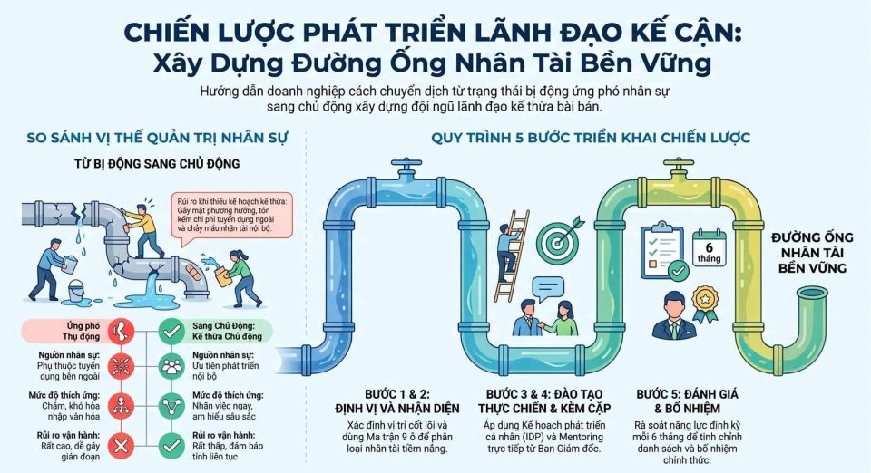 Chiến lược phát triển lãnh đạo kế cận cho doanh nghiệp