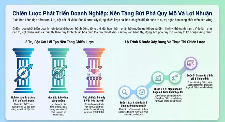 Chiến lược phát triển doanh nghiệp: Nền tảng bứt phá quy mô và lợi nhuận