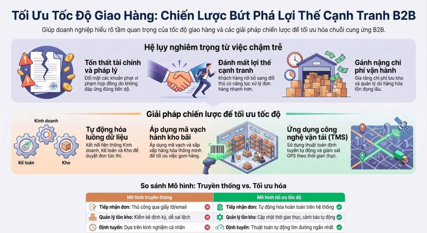 Tối ưu tốc độ giao hàng chiến lược gia tăng lợi thế cạnh tranh B2B