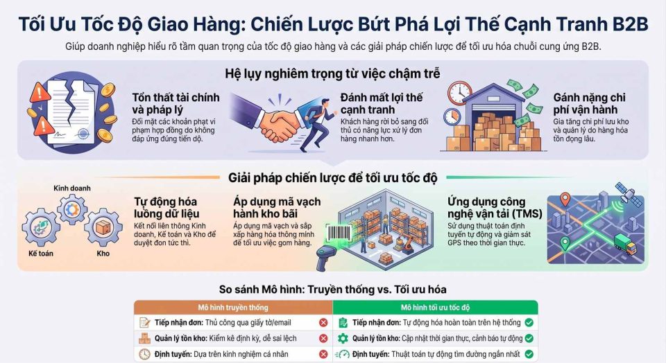 Tối ưu tốc độ giao hàng chiến lược gia tăng lợi thế cạnh tranh B2B