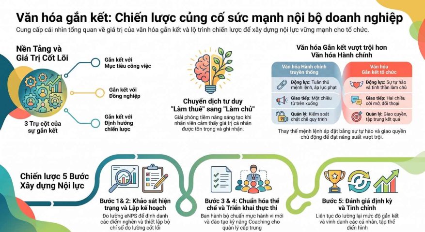 Văn hóa gắn kết trong tổ chức: Chiến lược củng cố sức mạnh nội bộ
