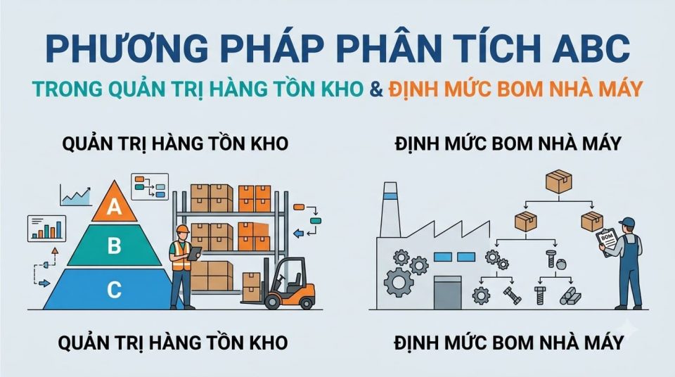 Phương pháp phân tích ABC trong quản trị hàng tồn kho & định mức BOM nhà máy