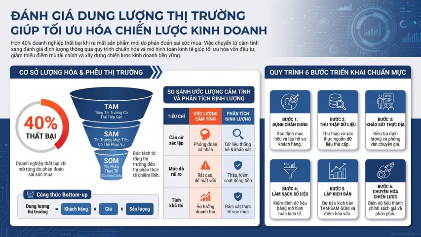 Đánh giá dung lượng thị trường giúp tối ưu hóa chiến lược kinh doanh