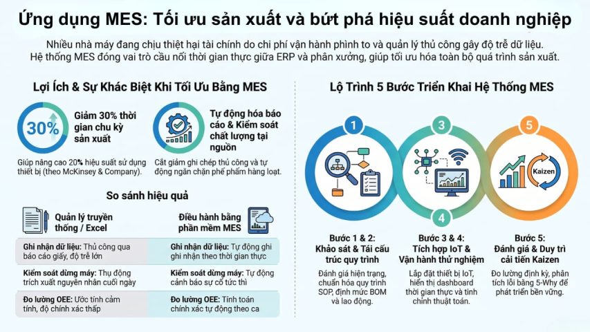 Ứng dụng MES tối ưu sản xuất nhằm bứt phá hiệu suất doanh nghiệp