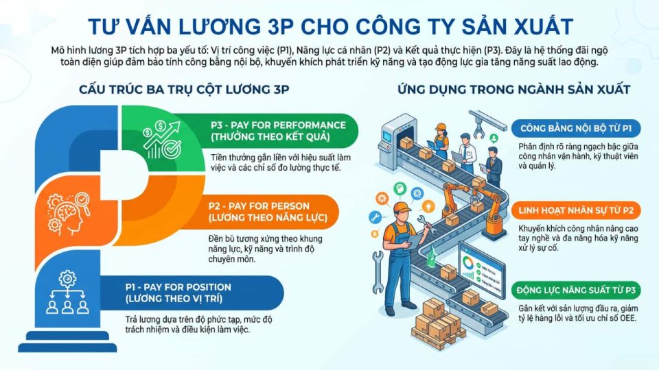 Dịch vụ tư vấn lương 3P cho công ty sản xuất