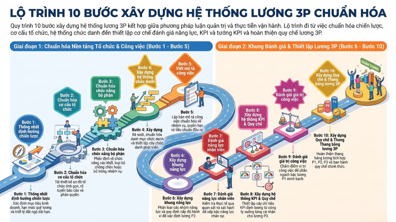 Quy trình xây dựng hệ thống lương 3P