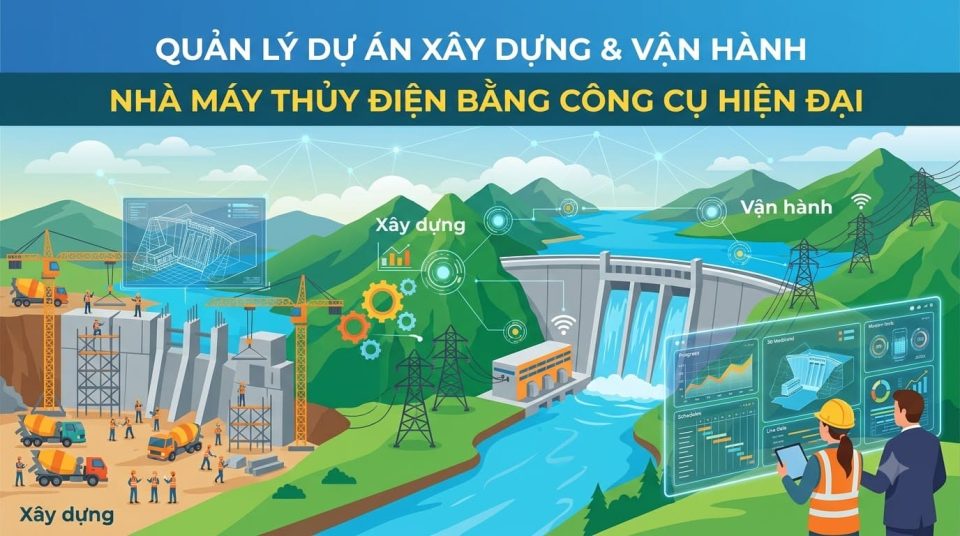 Quản lý dự án xây dựng & vận hành nhà máy thủy điện bằng công cụ hiện đại