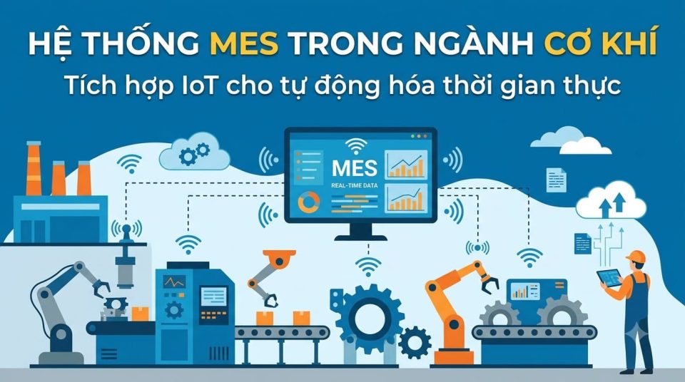 Hệ thống MES ngành cơ khí: Tích hợp IoT để tự động hóa thời gian thực