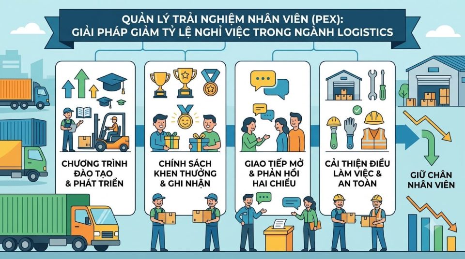 Quản lý trải nghiệm nhân viên (PEX): Giải pháp giảm tỷ lệ nghỉ việc ngành Logistics