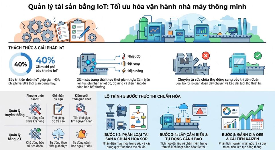Quản lý tài sản bằng IoT: Giải pháp tối ưu vận hành nhà máy