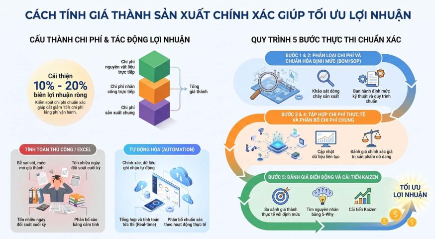 Cách tính giá thành sản xuất chính xác giúp tối ưu lợi nhuận