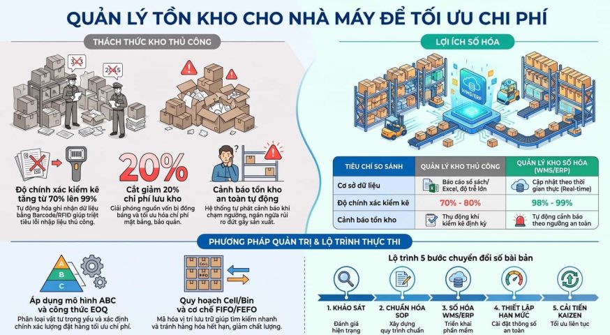 Quản lý tồn kho cho nhà máy để tối ưu chi phí