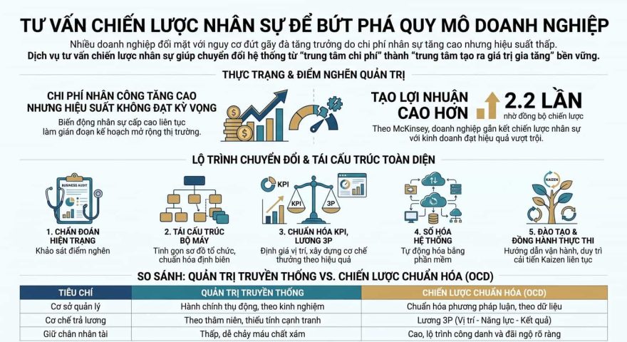 Tư vấn chiến lược nhân sự để bứt phá quy mô doanh nghiệp