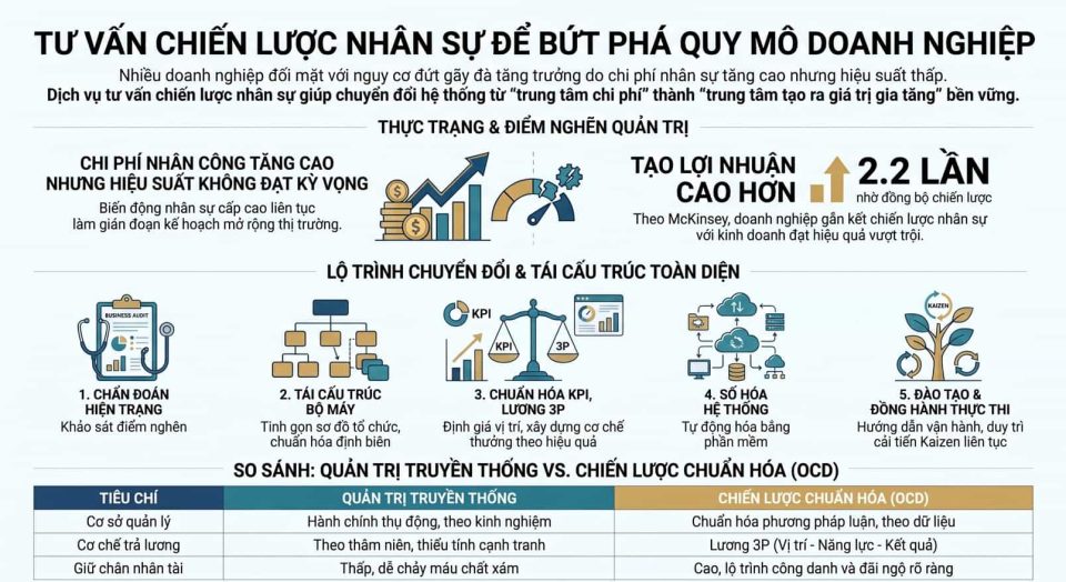 Tư vấn chiến lược nhân sự để bứt phá quy mô doanh nghiệp