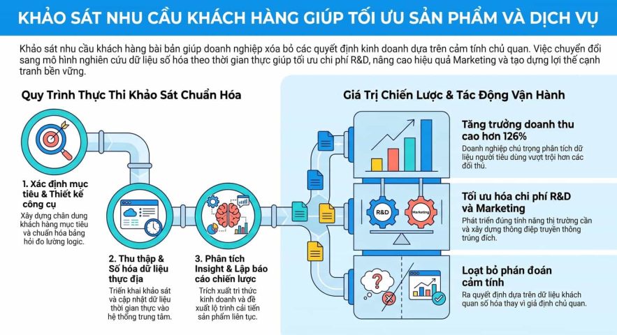 Khảo sát nhu cầu khách hàng giúp tối ưu sản phẩm và dịch vụ