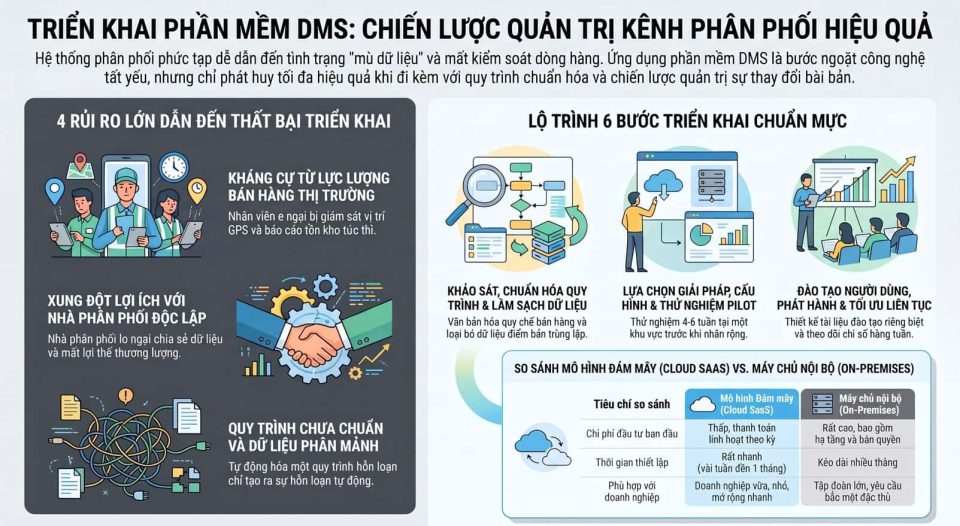 Triển khai phần mềm DMS: Chiến lược quản trị kênh phân phối hiệu quả