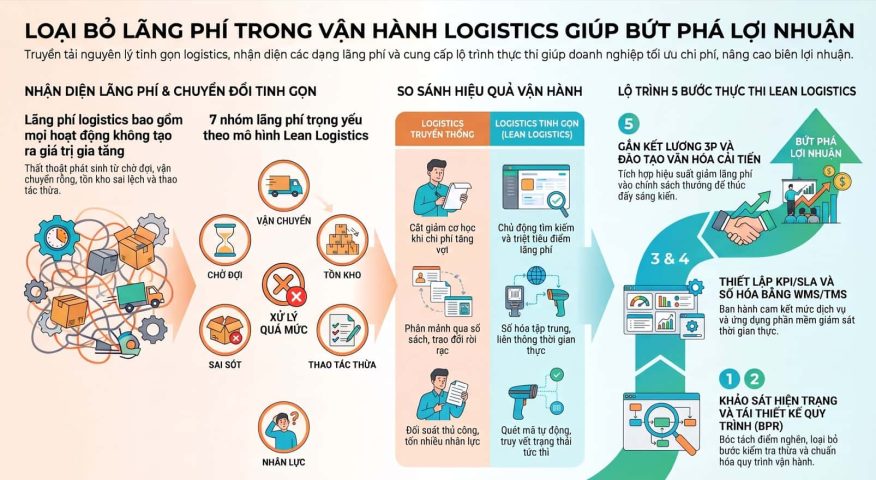 Loại bỏ lãng phí trong vận hành Logistics giúp bứt phá lợi nhuận
