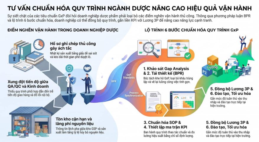 Tư vấn chuẩn hóa quy trình ngành dược nâng cao hiệu quả vận hành