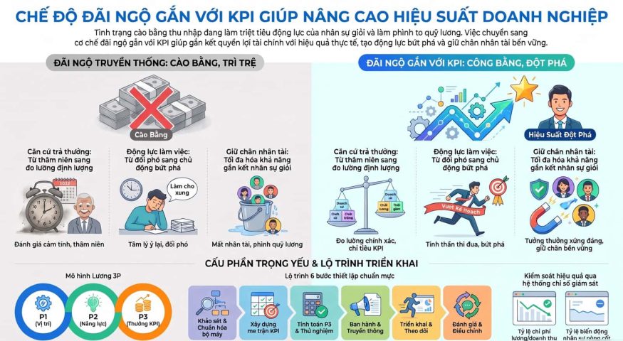 Chế độ đãi ngộ gắn với KPI giúp nâng cao hiệu suất doanh nghiệp