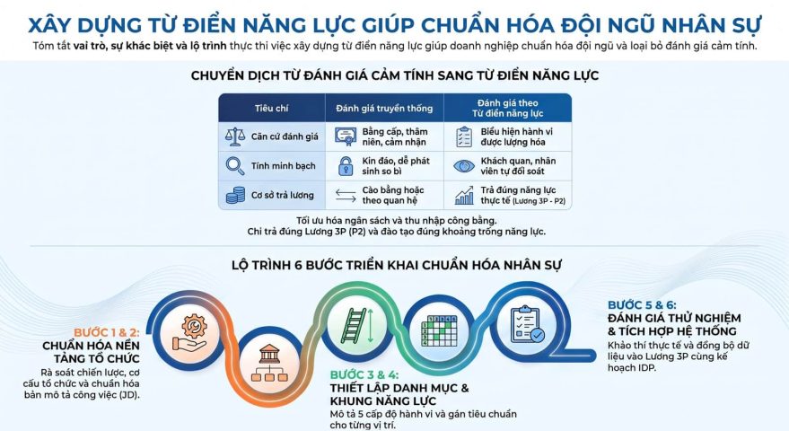 Xây dựng từ điển năng lực giúp chuẩn hóa đội ngũ nhân sự