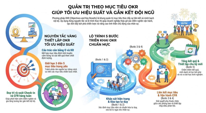 Quản trị theo mục tiêu OKR giúp tối ưu hiệu suất và gắn kết đội ngũ