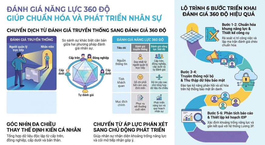 Đánh giá năng lực 360 độ giúp chuẩn hóa và phát triển nhân sự