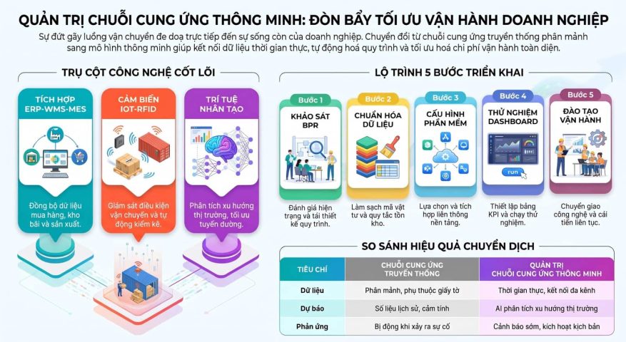 Quản trị chuỗi cung ứng thông minh giúp tối ưu vận hành doanh nghiệp
