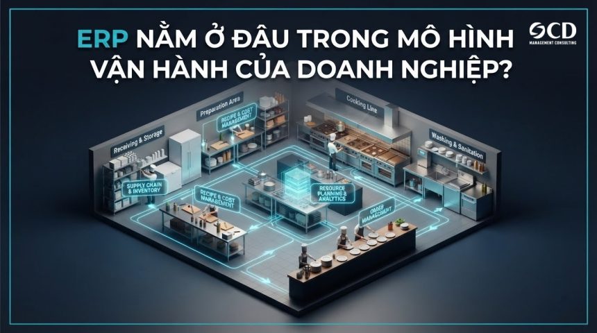 ERP nằm trong mô hình vận hành, không thay thế mô hình vận hành
