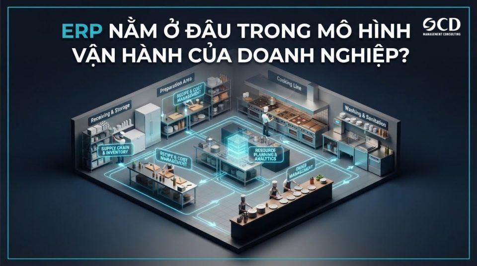 ERP nằm trong mô hình vận hành, không thay thế mô hình vận hành