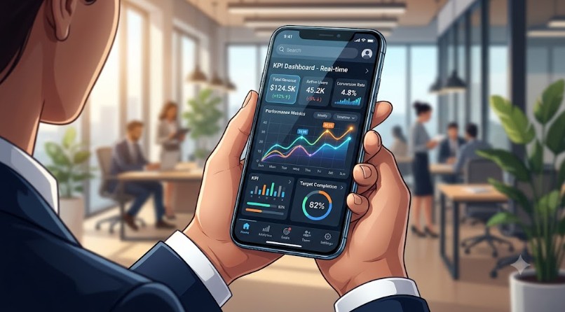 Ứng dụng mobile của phần mềm KPI