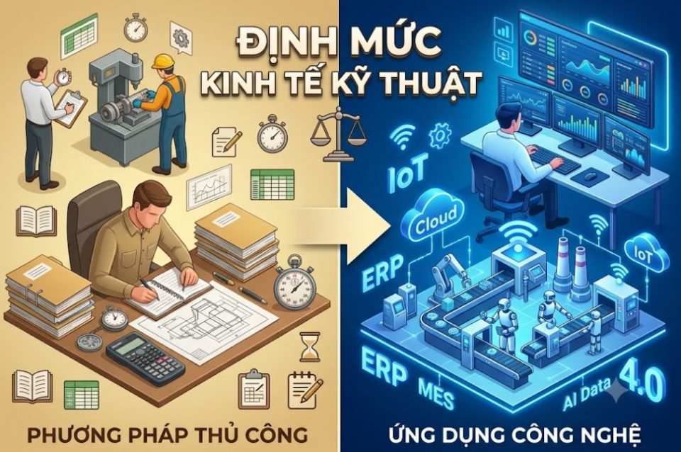 Xây dựng định mức kinh tế kỹ thuật - Phương pháp thủ công và công nghệ