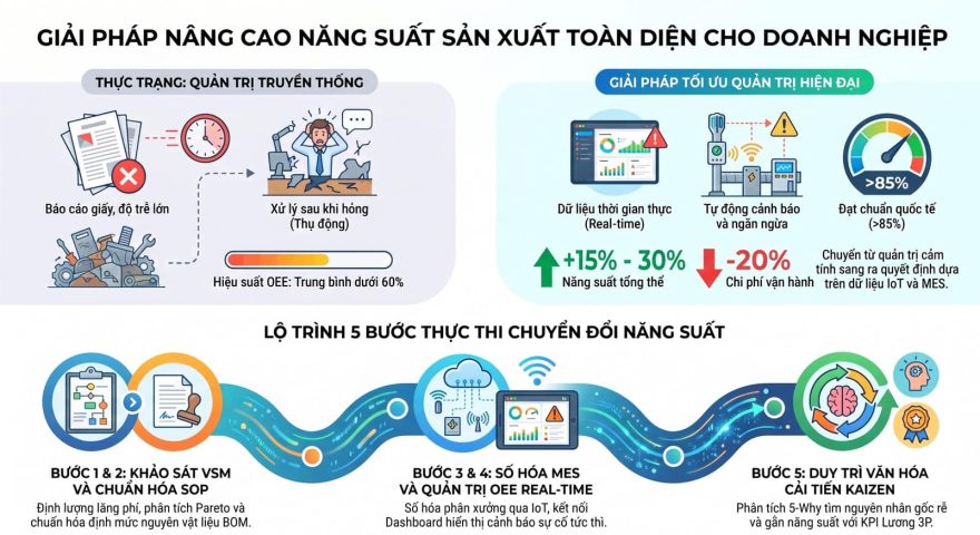 Giải pháp nâng cao năng suất sản xuất toàn diện cho doanh nghiệp