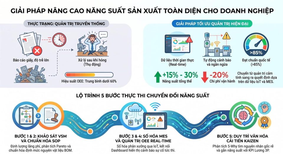 Giải pháp nâng cao năng suất sản xuất toàn diện cho doanh nghiệp