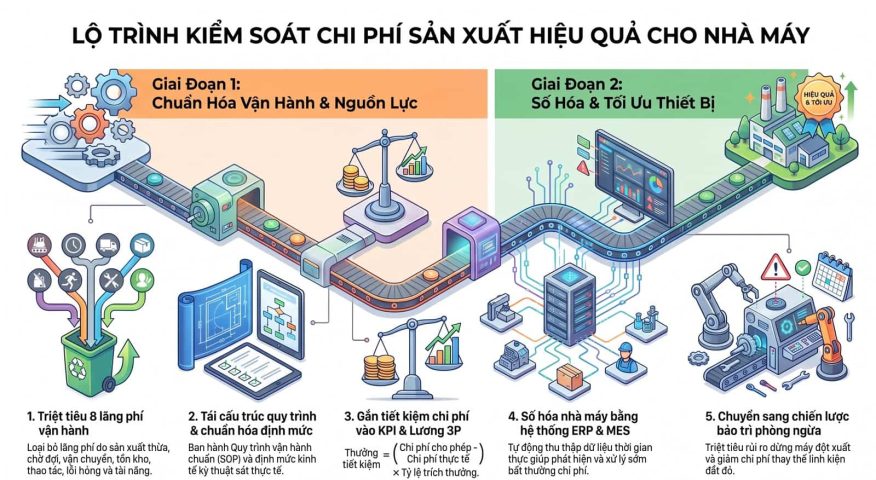Cách kiểm soát chi phí sản xuất hiệu quả cho nhà máy