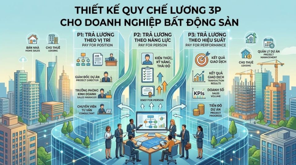 Thiết kế lương 3P ngành bất động sản