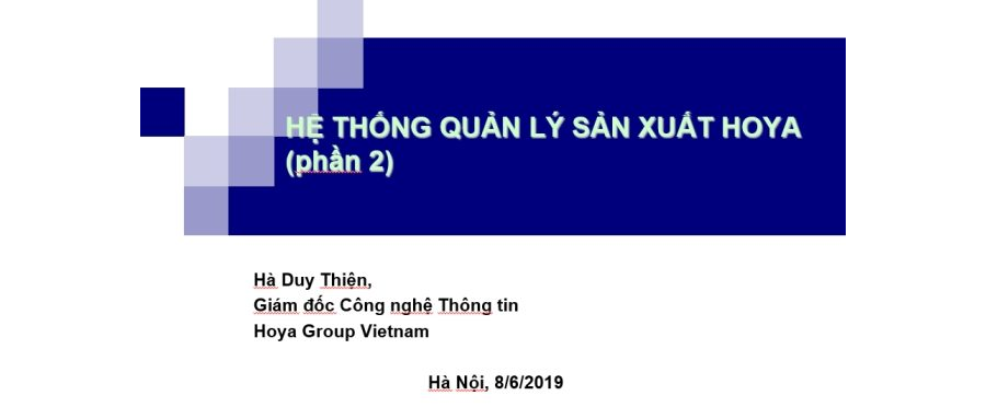 Bài trình bày 03 - Chuyển đổi số trong quản lý sản xuất - Phần 2